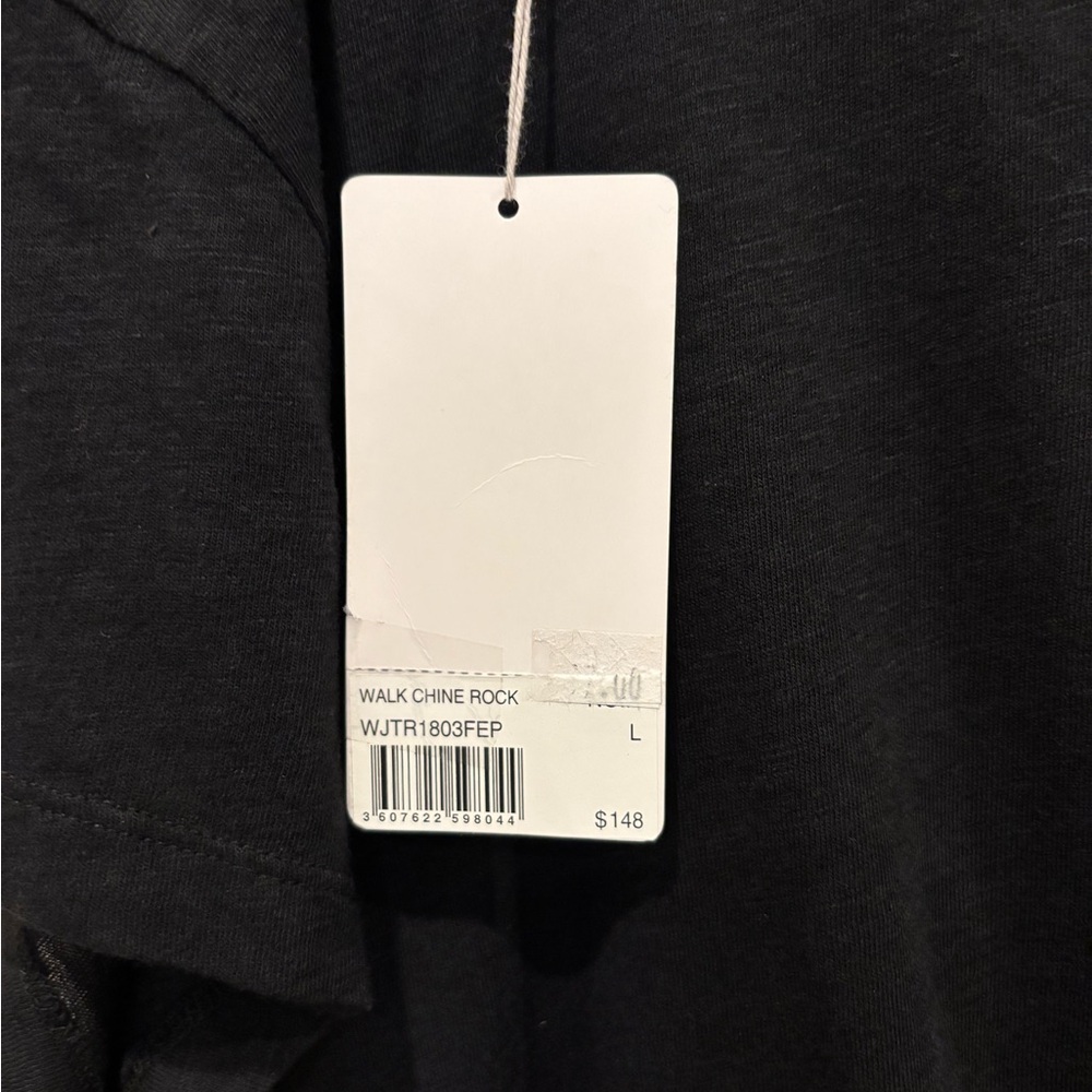 Zadig & Voltaire Black Tee with White 'Rock' Print NWT-Large - Picture 7 of 10